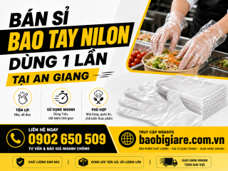 Bán sỉ bao tay nilon dùng 1 lần tại An Giang