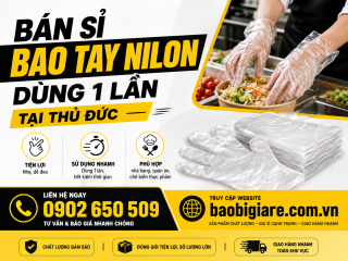 Bán sỉ bao tay nilon dùng 1 lần tại Thủ Đức