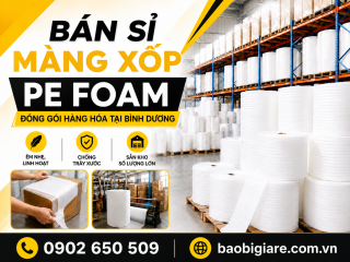 Bán sỉ màng xốp PE FOAM đóng gói hàng hóa tại Bình Dương