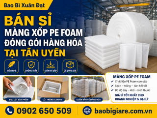 Bán sỉ màng xốp PE FOAM đóng gói hàng hóa Tân Uyên