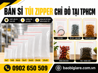 Bán sỉ túi zip chỉ đỏ TPHCM