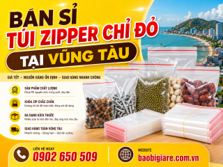 Bán sỉ túi zip chỉ đỏ Vũng Tàu