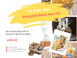 Túi bóng kính đóng gói bánh kẹo tết