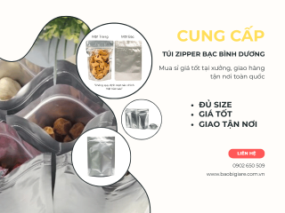 Túi zipper bạc Bình Dương