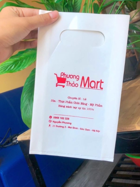 In túi Pe đục lỗ shop mỹ phẩm