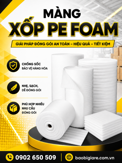 Màng xốp PE Foam bọc hàng hóa