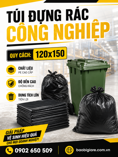 Túi đựng rác công nghiệp size 120x150