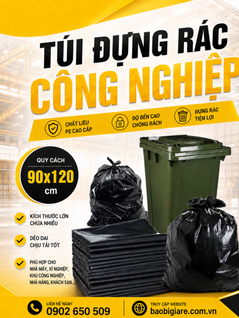 Túi đựng rác công nghiệp size 90x120