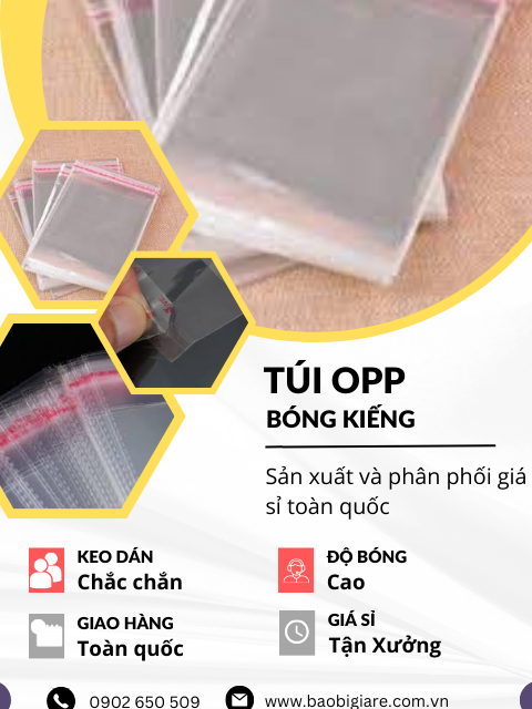 Túi OPP Băng Keo Dán Miệng