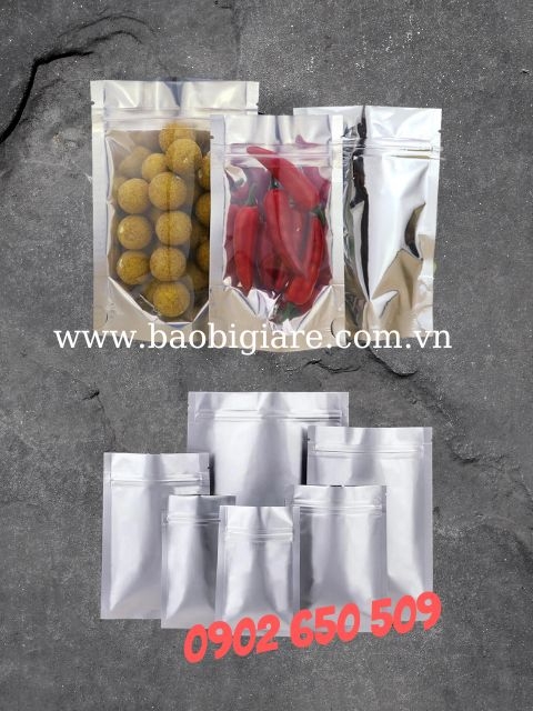 Túi Zipper Bạc